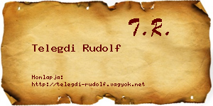 Telegdi Rudolf névjegykártya